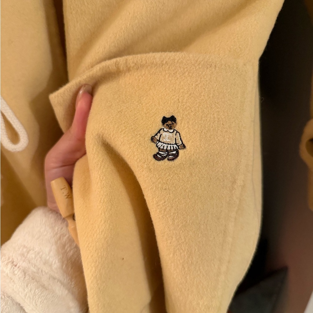 Teenie Weenie Yellow Wool Handmade Trench Coat - Picture 6 of 11